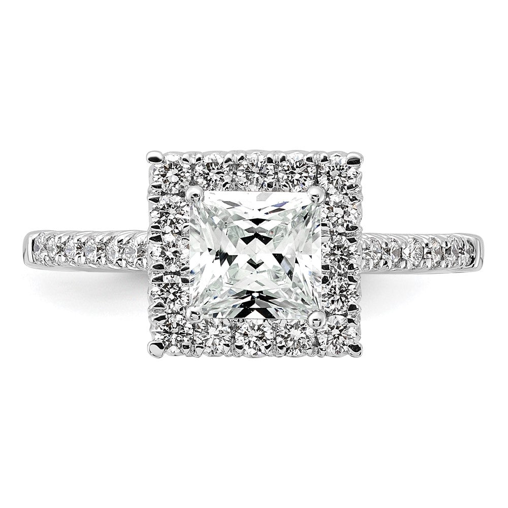 Buy Exclusive 14K White Gold Halo Engagement Ring Semi-Mount for 1 Carat