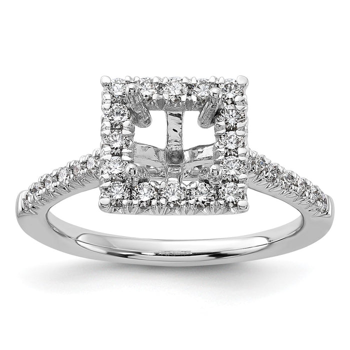 Buy Exclusive 14K White Gold Halo Engagement Ring Semi-Mount for 1 Carat-8