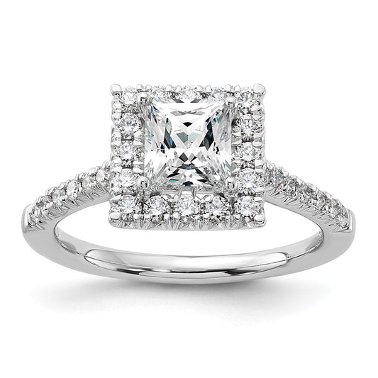 Buy Exclusive 14K White Gold Halo Engagement Ring Semi-Mount for 1 Carat