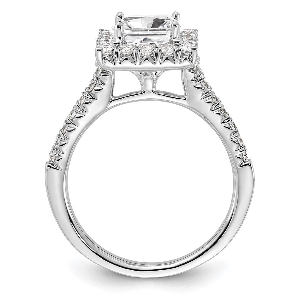 Buy Stylish 14K White Gold Halo Engagement Ring for 1.5 Carat Stone