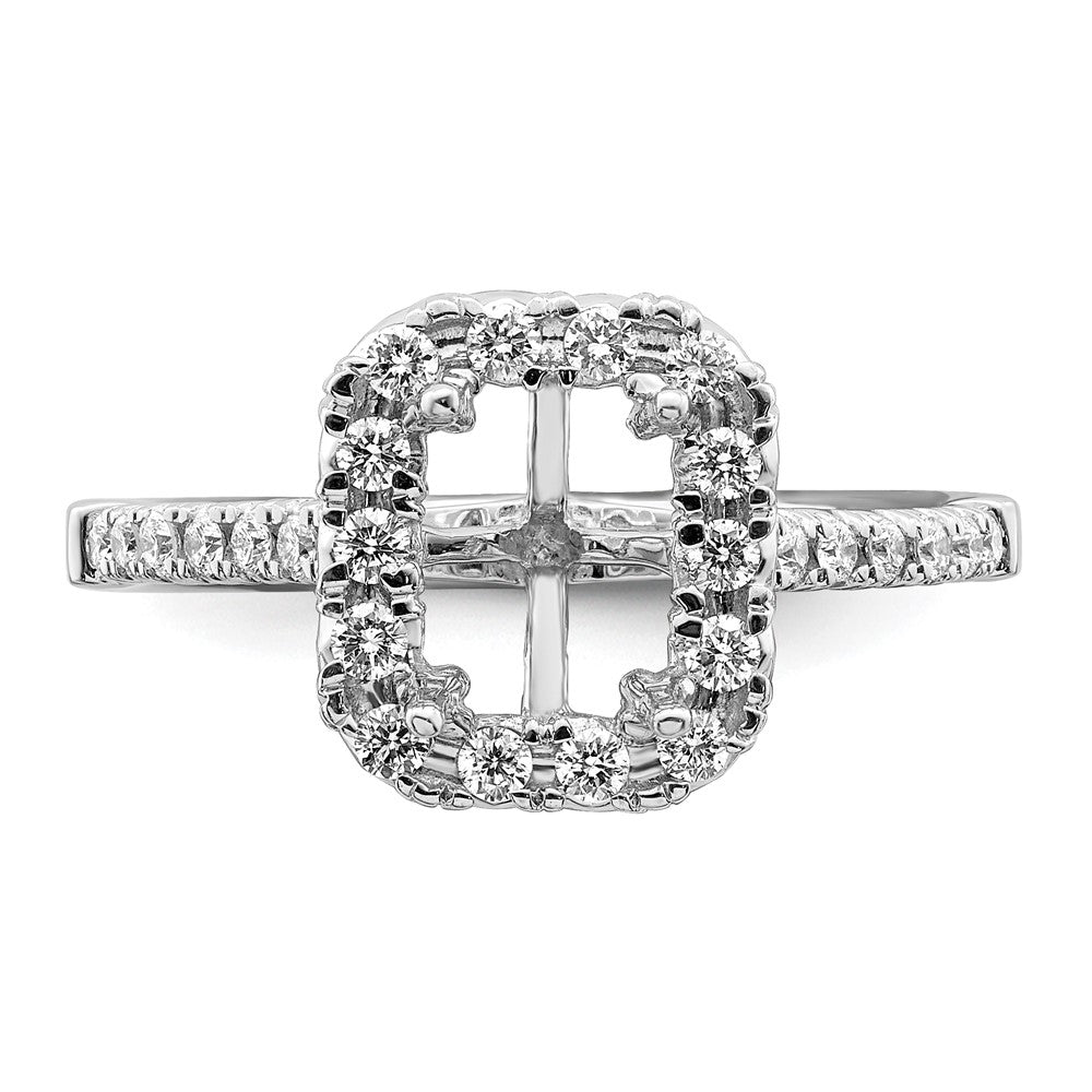 Exclusive 14K White Gold Halo Engagement Ring, 1.5 Carat Emerald-Cut Center - Stylish Value!
