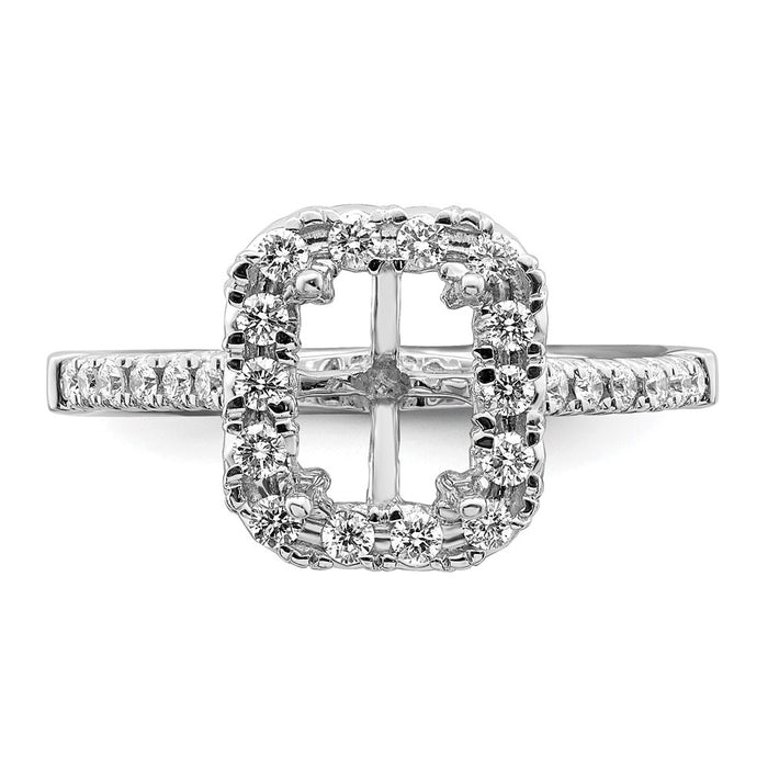 Exclusive 14K White Gold Halo Engagement Ring, 1.5 Carat Emerald-Cut Center - Stylish Value!-4