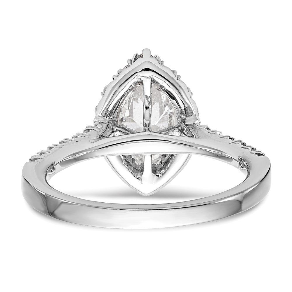 Buy Exclusive 14K White Gold Semi-Mount Engagement Ring, 1 Carat Marquise & Diamonds