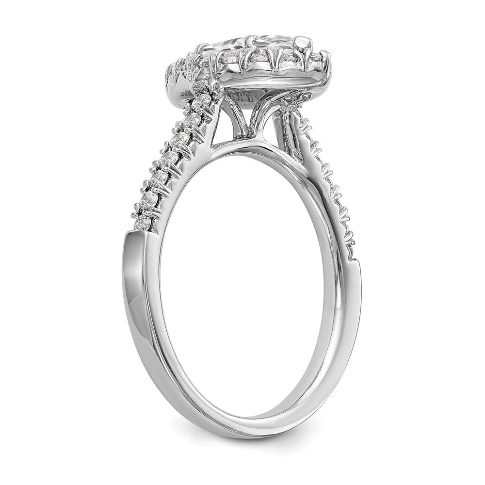 Buy Exclusive 14K White Gold Semi-Mount Engagement Ring, 1 Carat Marquise & Diamonds