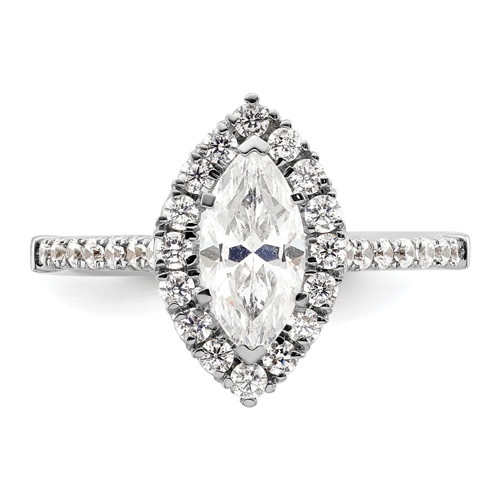Buy Exclusive 14K White Gold Semi-Mount Engagement Ring for 1.25 Carat Marquise