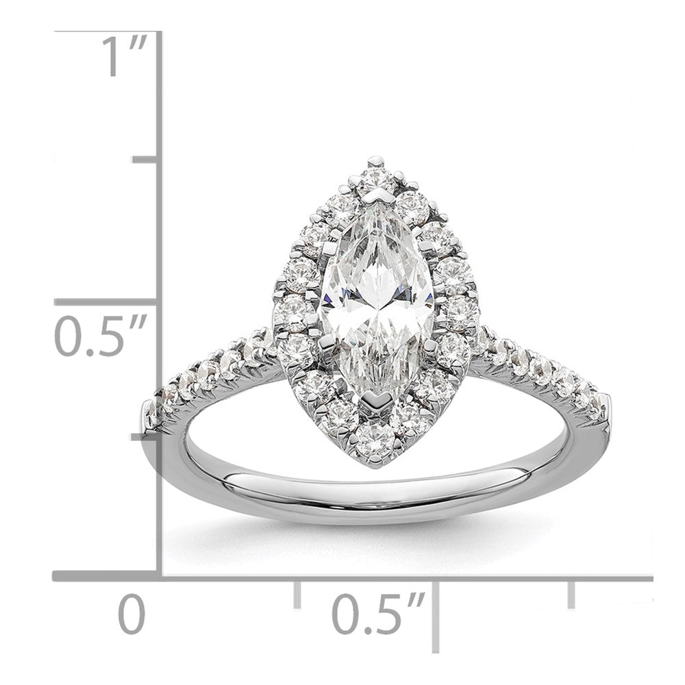 Buy Exclusive 14K White Gold Semi-Mount Engagement Ring for 1.25 Carat Marquise