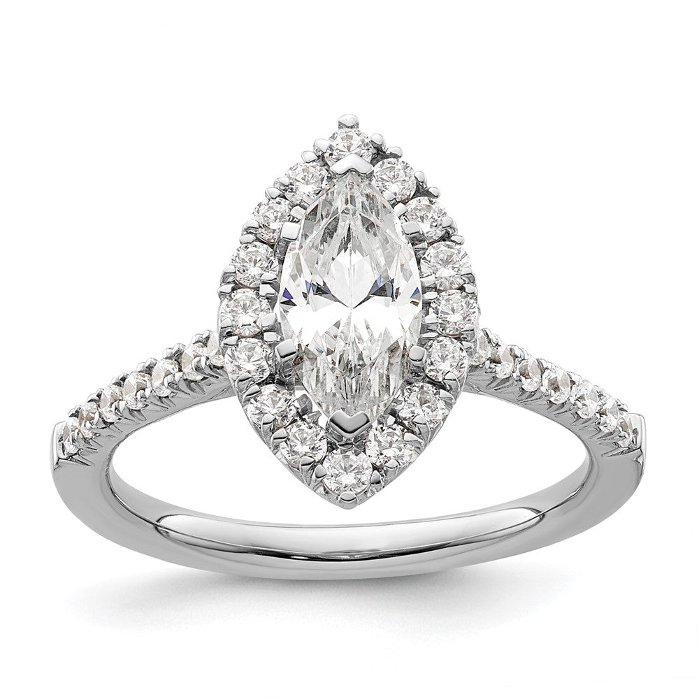 Buy Exclusive 14K White Gold Semi-Mount Engagement Ring for 1.25 Carat Marquise
