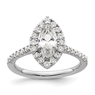 Buy Exclusive 14K White Gold Semi-Mount Engagement Ring for 1.25 Carat Marquise