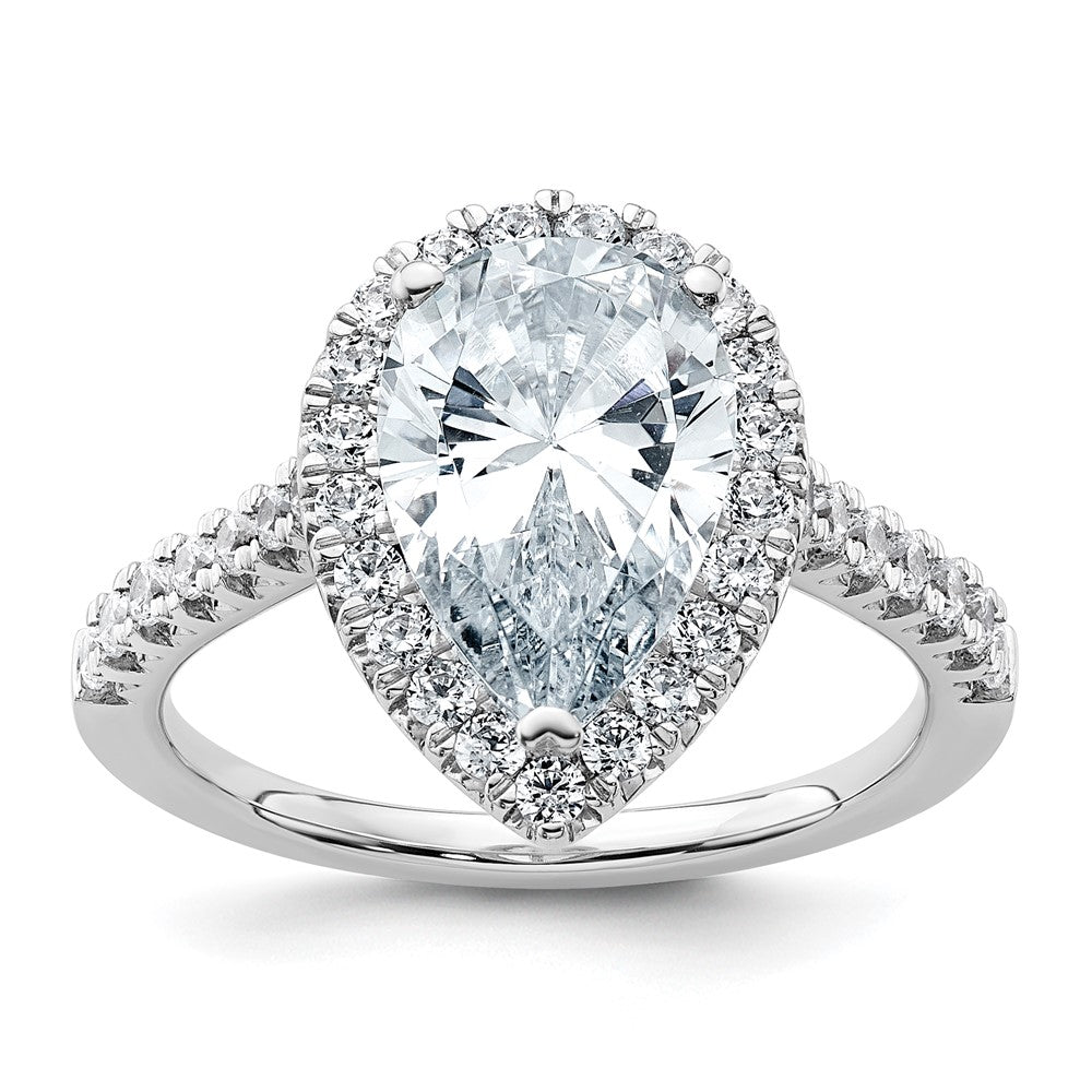 Buy Exclusive 14k White Gold Pear Halo Engagement Ring - Lab-Grown Diamond, VS/SI+