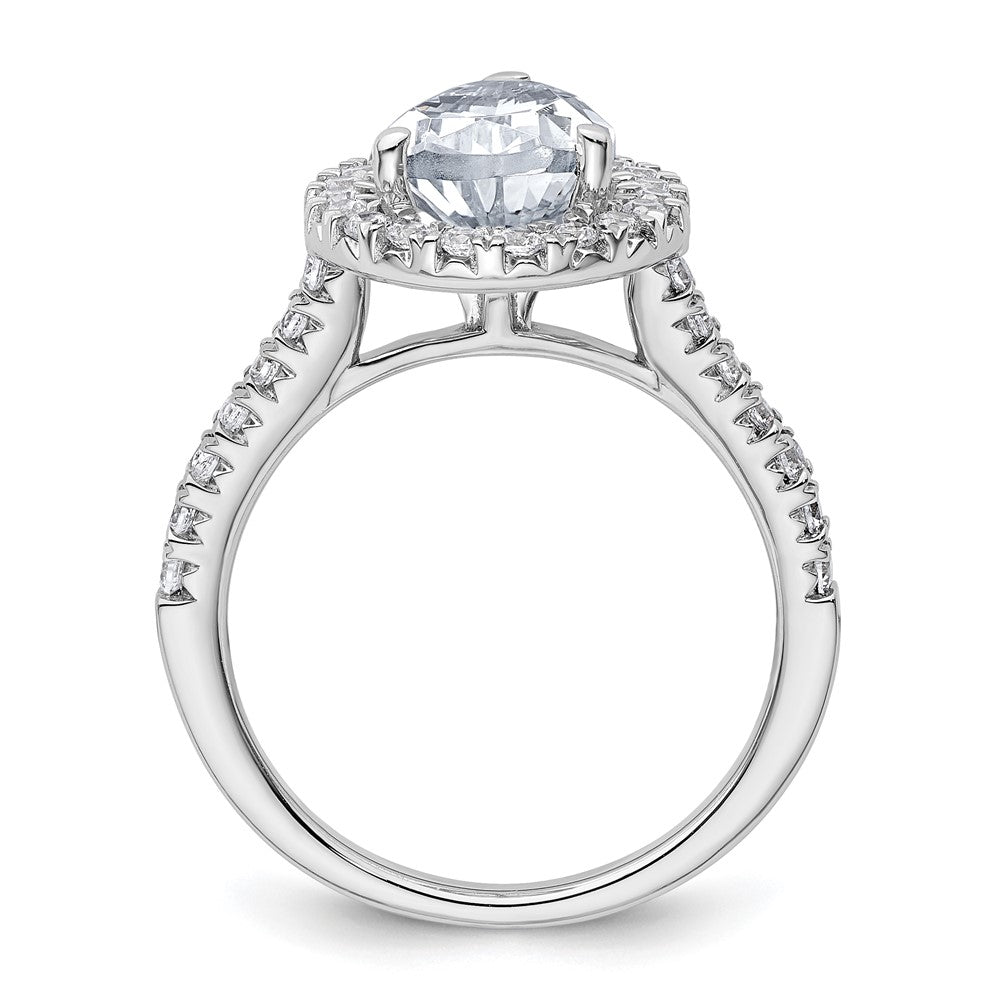 Buy Exclusive 14k White Gold Pear Halo Engagement Ring - Lab-Grown Diamond, VS/SI+