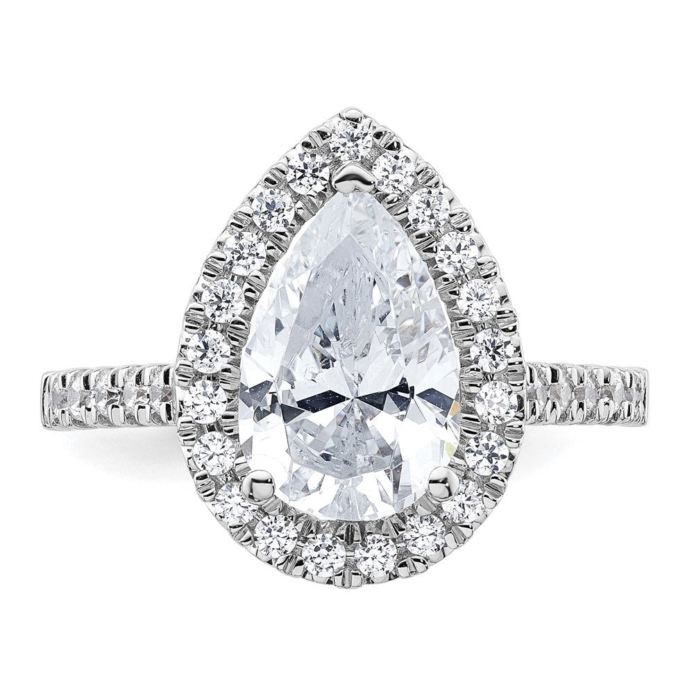 Buy Exclusive 14k White Gold Pear Halo Engagement Ring - Lab-Grown Diamond, VS/SI+