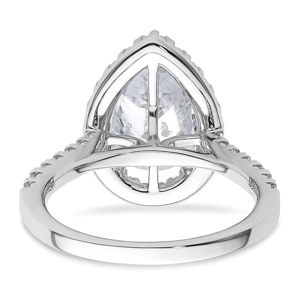 Buy Exclusive 14k White Gold Pear Halo Engagement Ring - Lab-Grown Diamond, VS/SI+