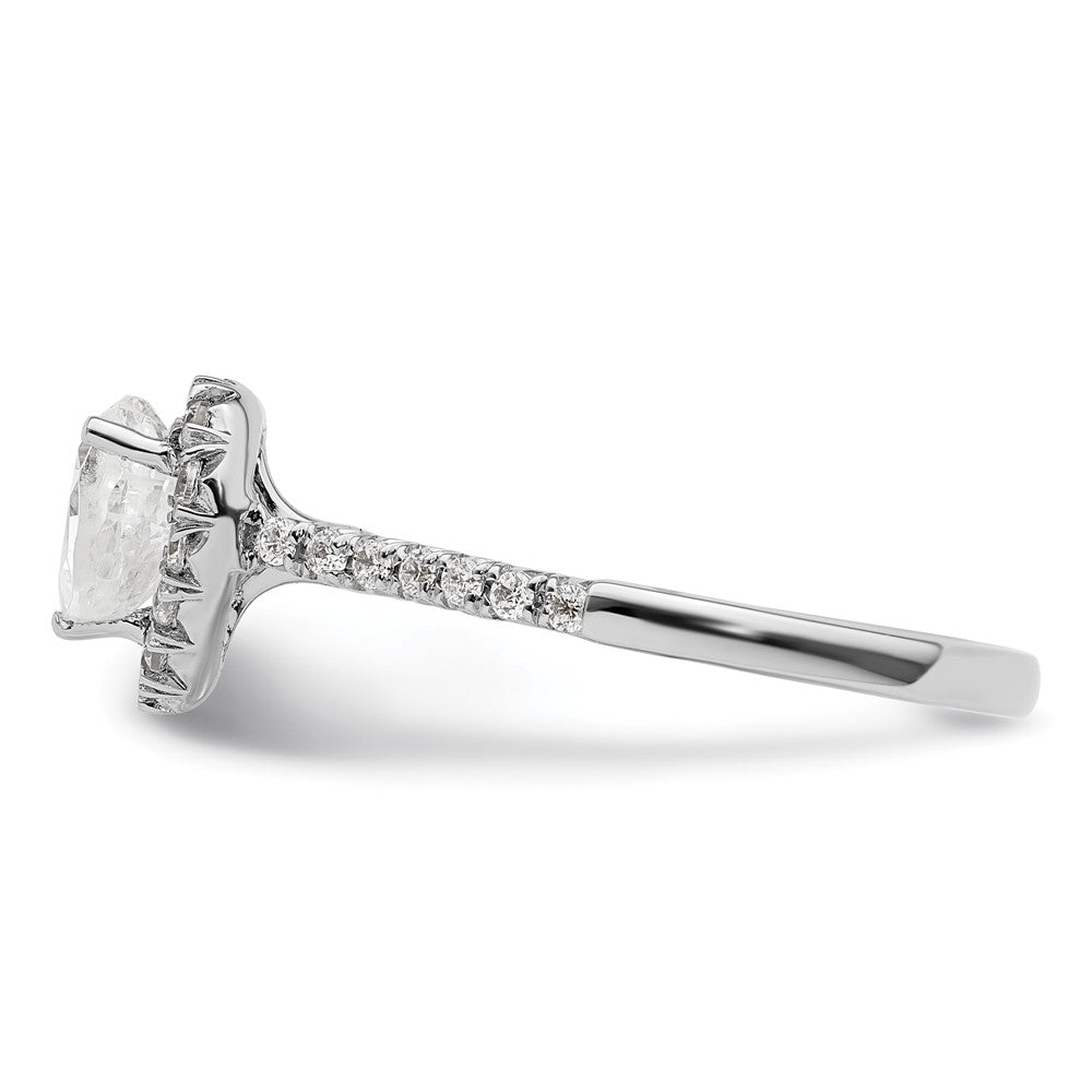 Buy Exclusive 14K White Gold Halo Engagement Ring, 1/3 Carat Diamonds, 3/4 Carat Heart
