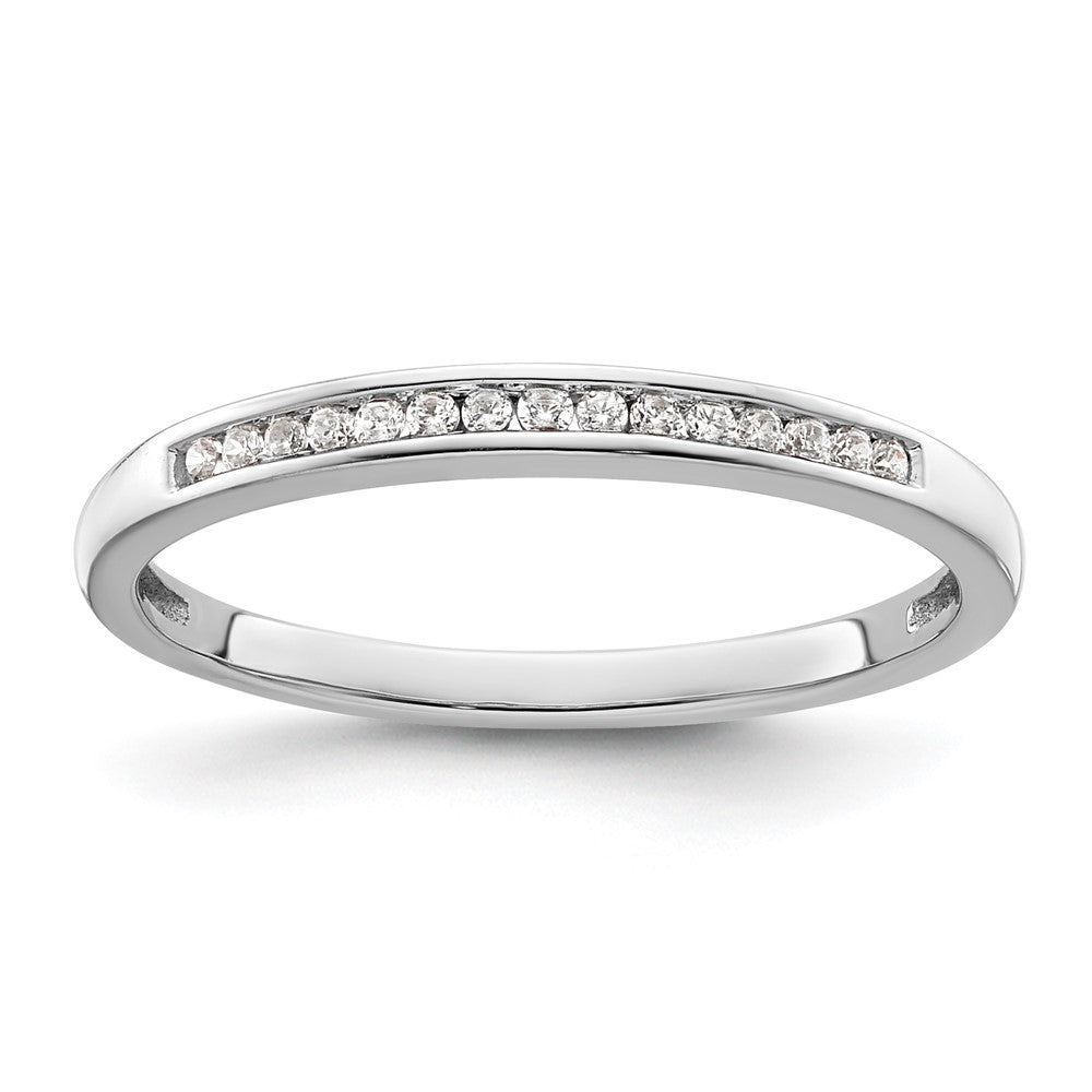 Buy Exclusive 14K White Gold Wedding Band with 1/10 Carat Diamonds - Stylish Value