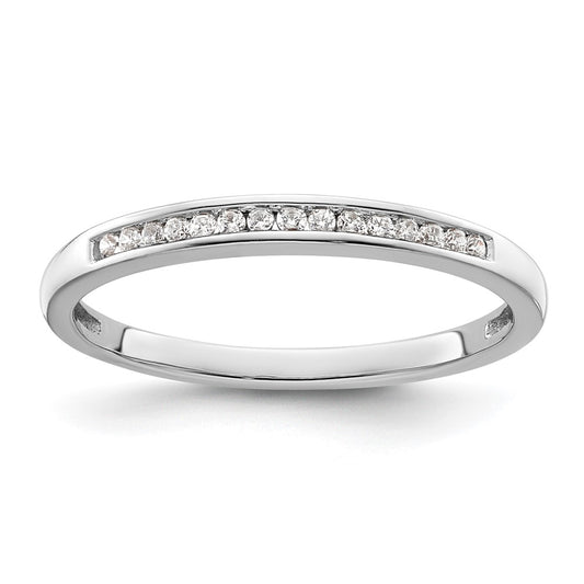 Buy Exclusive 14K White Gold Wedding Band with 1/10 Carat Diamonds - Stylish Value