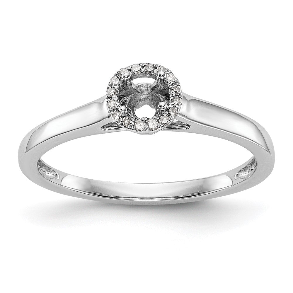 Buy Exclusive 14K White Gold Halo Engagement Ring, 1/5 Carat Center Stone & Accents