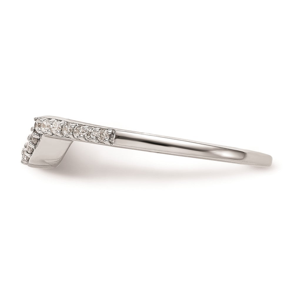 Buy 14K White Gold 1/6 Carat Curved Wedding Band - Stylish & Affordable!