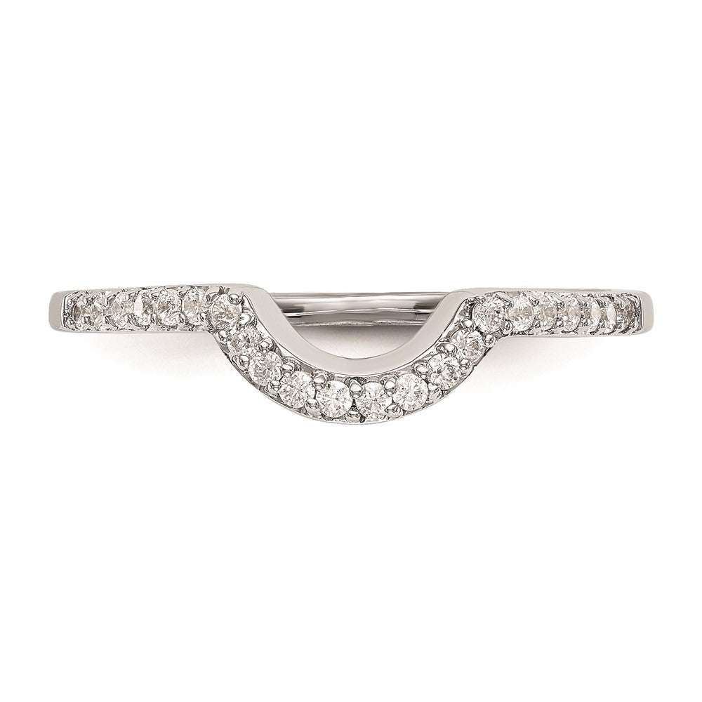 Buy 14K White Gold 1/6 Carat Curved Wedding Band - Stylish & Affordable!