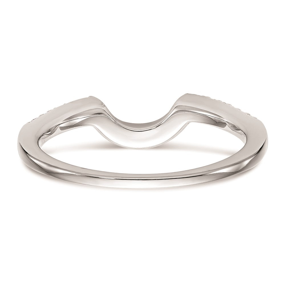 Buy 14K White Gold 1/6 Carat Curved Wedding Band - Stylish & Affordable!