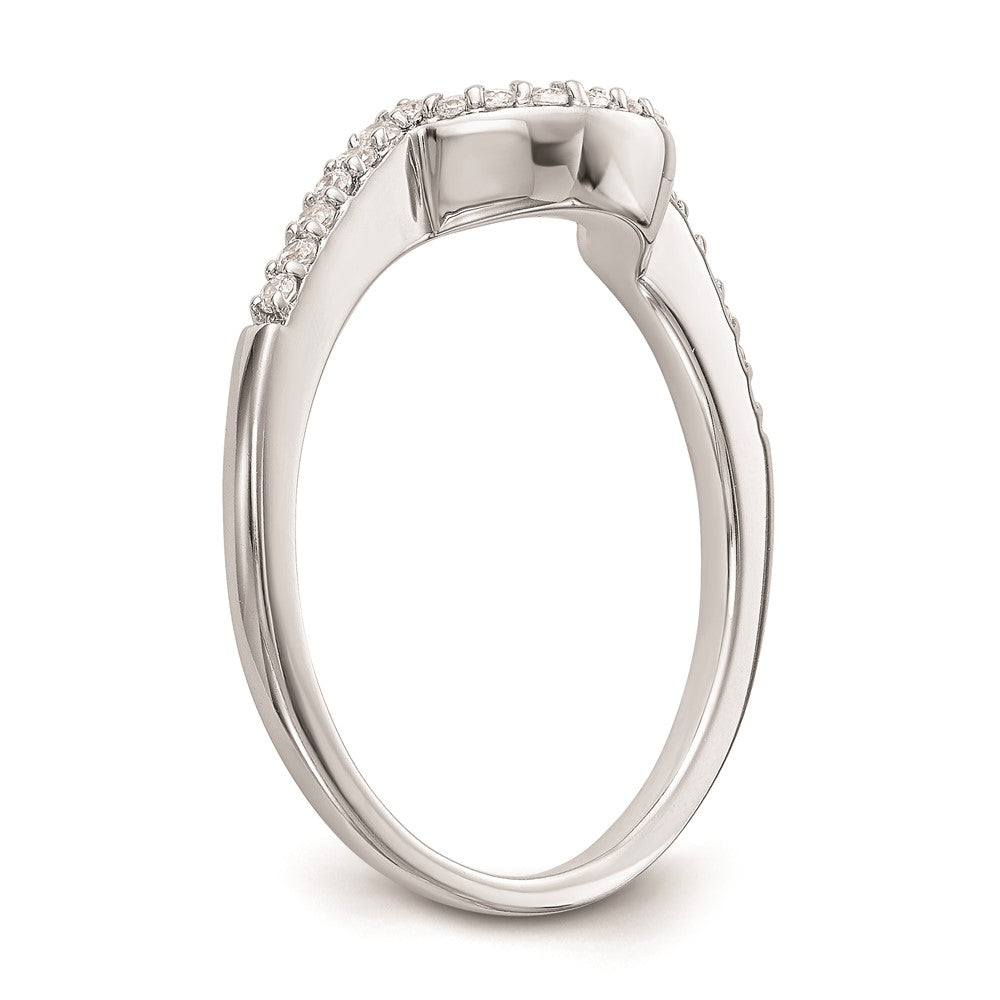 Buy 14K White Gold 1/6 Carat Curved Wedding Band - Stylish & Affordable!