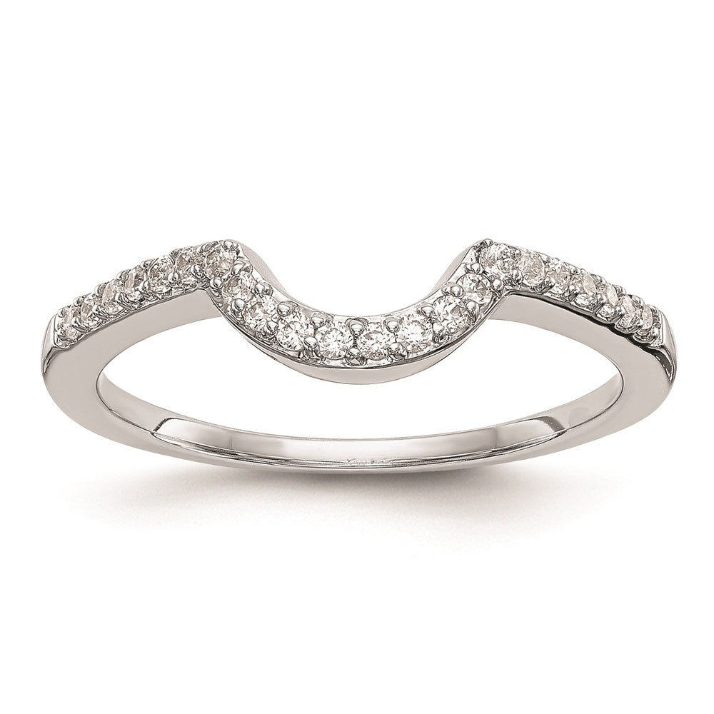 Buy 14K White Gold 1/6 Carat Curved Wedding Band - Stylish & Affordable!
