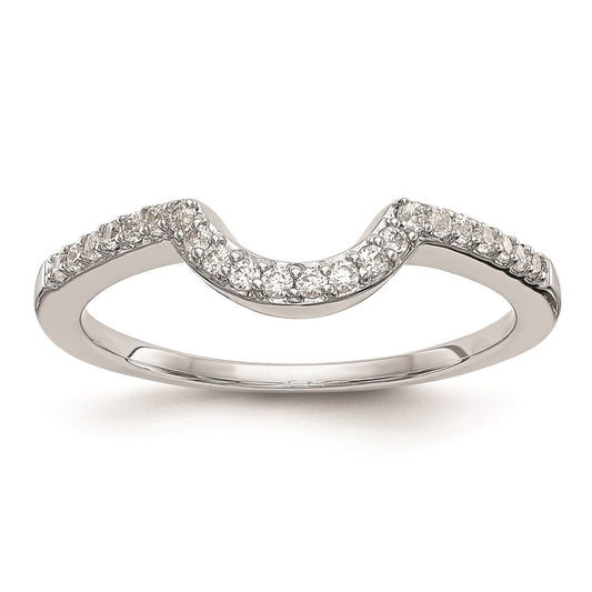 Buy 14K White Gold 1/6 Carat Curved Wedding Band - Stylish & Affordable!