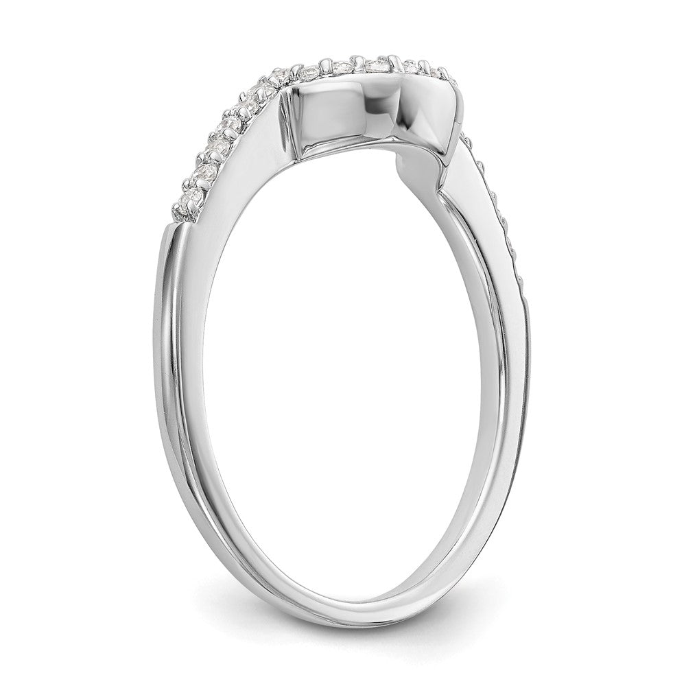 Buy Exclusive 14K White Gold Contoured Wedding Band with 1/6 Carat Diamonds