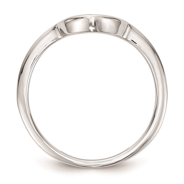 14K White Gold Curved Wedding Band - Style GR1-1010685