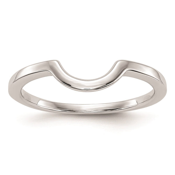 14K White Gold Curved Wedding Band - Style GR1-1010685