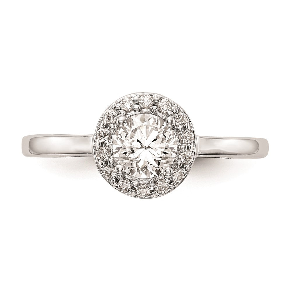 Buy Affordable 14K White Gold Halo Engagement Ring Setting for 1/2 Carat