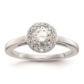 Buy Affordable 14K White Gold Halo Engagement Ring Setting for 1/2 Carat