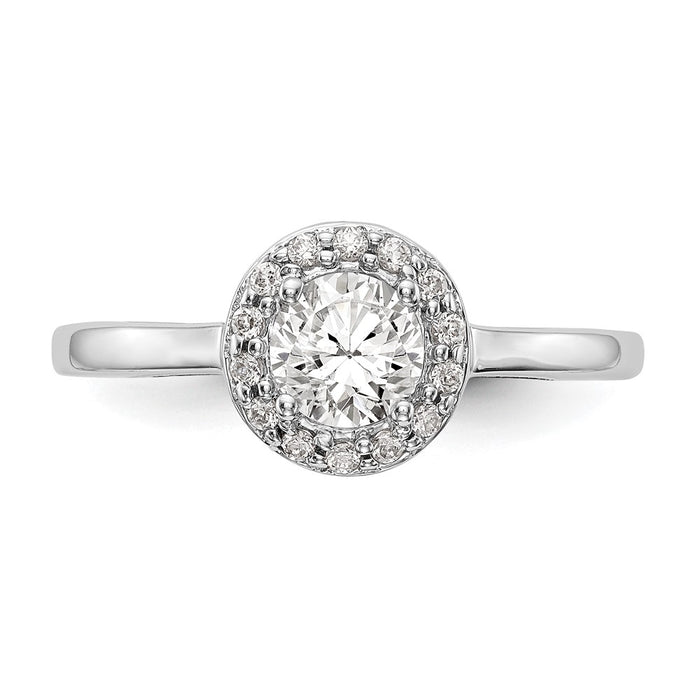 Buy Exclusive 14K White Gold Diamond Semi-Mount Engagement Ring 1/2 Carat-4
