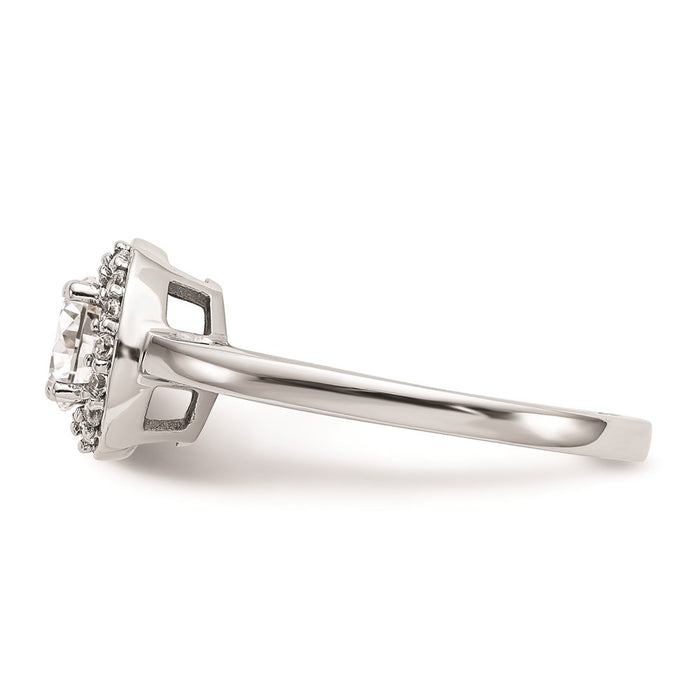 High-Quality 14K White Gold Halo Engagement Ring Setting for 3/4 Carat Stone-3