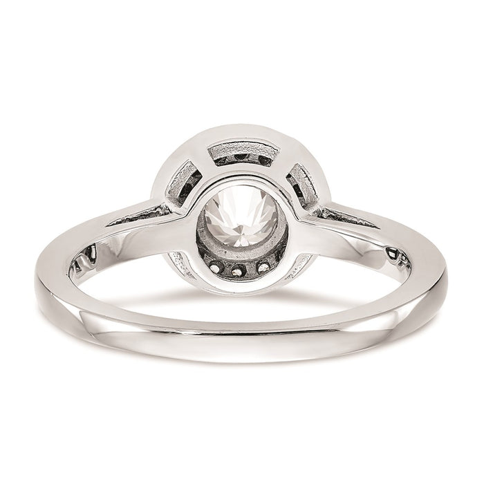 High-Quality 14K White Gold Halo Engagement Ring Setting for 3/4 Carat Stone-5