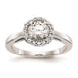 High-Quality 14K White Gold Halo Engagement Ring Setting for 3/4 Carat Stone-1