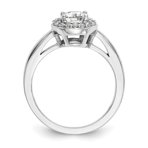 Buy Exclusive 14K White Gold Halo Semi-Mount Engagement Ring - 3/4 Carat