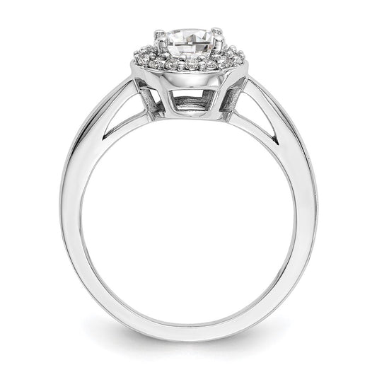 Buy Exclusive 14K White Gold Halo Semi-Mount Engagement Ring - 3/4 Carat