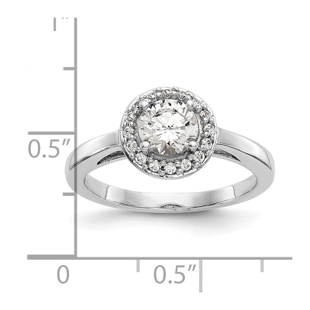Buy Exclusive 14K White Gold Halo Semi-Mount Engagement Ring - 3/4 Carat