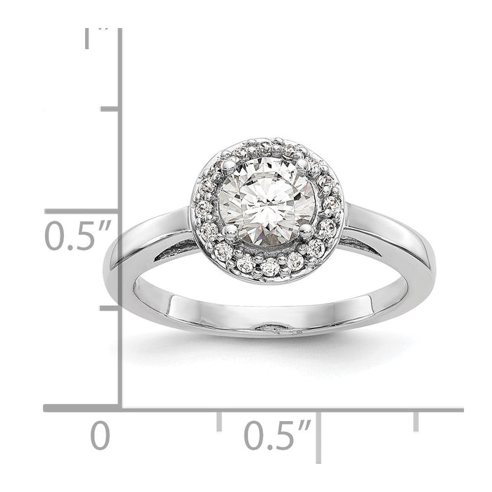 Buy Exclusive 14K White Gold Halo Semi-Mount Engagement Ring - 3/4 Carat-8
