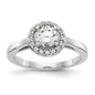 Buy Exclusive 14K White Gold Halo Semi-Mount Engagement Ring - 3/4 Carat-1