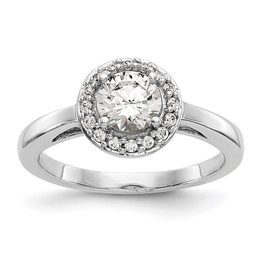 Buy Exclusive 14K White Gold Halo Semi-Mount Engagement Ring - 3/4 Carat