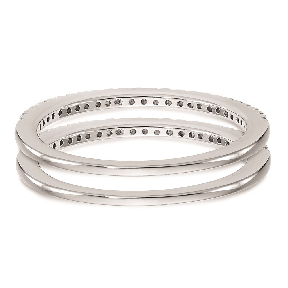 High-quality 14K White Gold Wedding Band Mountings - Stylish Set of 2