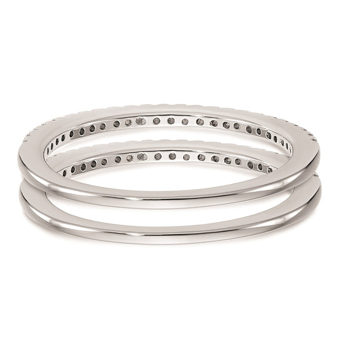 High-quality 14K White Gold Wedding Band Mountings - Stylish Set of 2-5