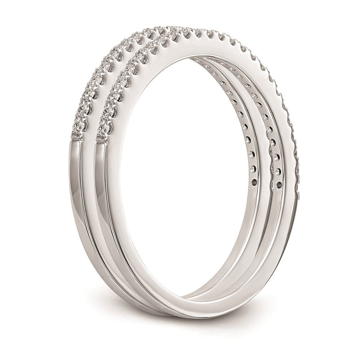 High-quality 14K White Gold Wedding Band Mountings - Stylish Set of 2-6