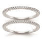 High-quality 14K White Gold Wedding Band Mountings - Stylish Set of 2-1