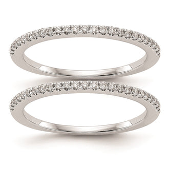 High-quality 14K White Gold Wedding Band Mountings - Stylish Set of 2