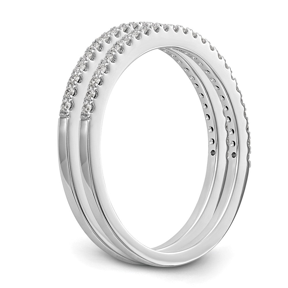 Exclusive 14K White Gold Diamond Wedding Band Set - 1/4 Carat, Stylish Value