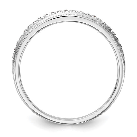 Buy Designer 14K White Gold Diamond Wedding Band Set - 1/8 Carat, Affordable Pair