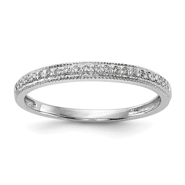 14K White Gold Diamond Wedding Band Set - 1/8 Carat, Pair - Style GR1-1035423