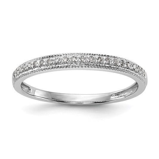 Buy Designer 14K White Gold Diamond Wedding Band Set - 1/8 Carat, Affordable Pair